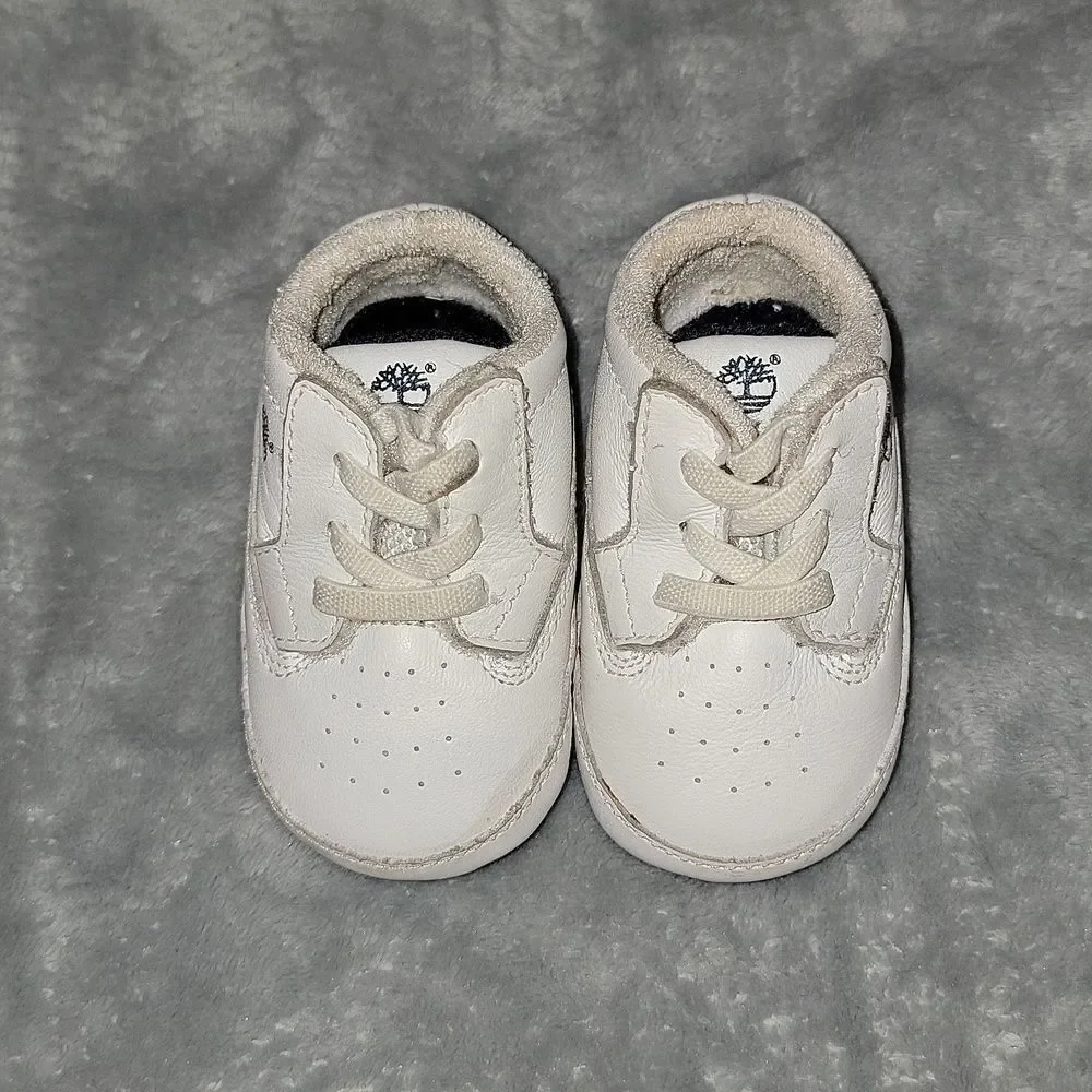 Timberland Soft Bottom Leather Crib Shoes Baby Infant Size 1
